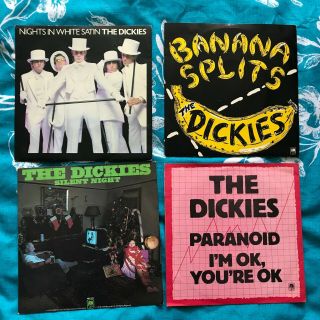 The Dickies - 4 Singles - Silent Night,  Paranoid,  Banana Splits,  Nights In White