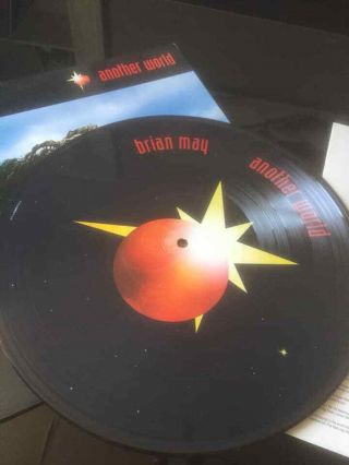BRIAN MAY - Another World - 1992 UK - Picture Disc - Vinyl LP Album N/M 3