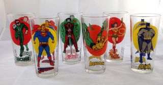 Set Of 6 Vintage 1976 Pepsi Series Collectible Drinking Glasses