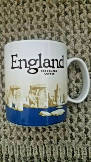 Starbucks England Global Icon Mug  14 Oz Blue Stonehenge Nwt