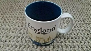 STARBUCKS England Global Icon Mug  14 Oz Blue Stonehenge NWT 3