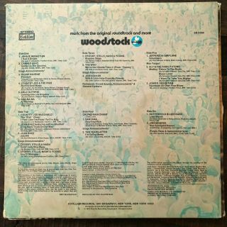 Woodstock 1969 Live 3 Album Set LP VG: Jimi Hendrix,  Santana,  The Who - & More 8