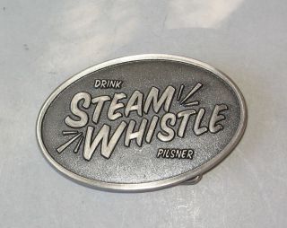 Steam Whistle Pilsner Metal Belt Buckle With Bottle Cap Opener