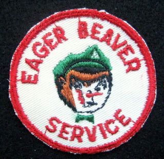 Cities Service Gas Station Embroidered Patch Eager Beaver Uniform Nos 2 7/8 "