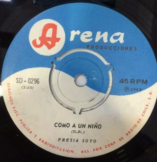 FRESIA SOTO - CHILE SINGLE 45 RPM SOUL 1969 M - 2