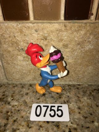 Woody Woodpecker With Ice Cream Cone Pvc Applause 1987 0755