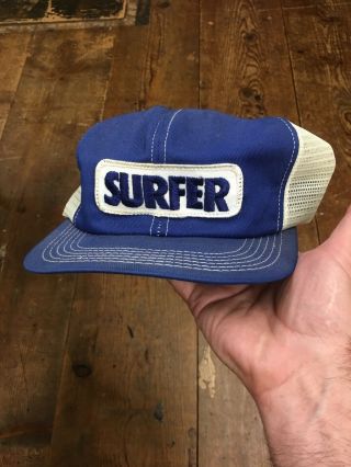 Vintage Surfer K - Brand Trucker Snapback Mess Hat Made In Usa