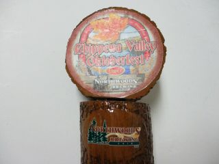 Northwoods Brewery Beer Tap Handle Eau Claire Chippewa Valley Oktoberfest Lager 2