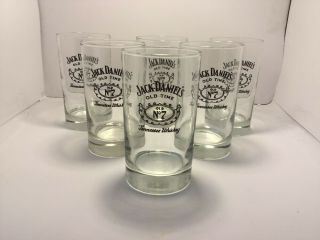 Jack Daniels Whiskey Old No.  7 Brand Rocks Glass Set Of 6