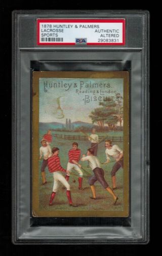 Psa (authentic) Lacrosse 1878 Huntley & Palmers Sports Card