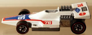 Dte 1976 Hot Wheels Redline 9119 White Formula 5000 Hk W/76 Tampo