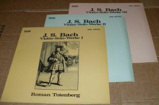 Bach Sonatas & Partitas Violin Solo Totenberg 3 Lp 