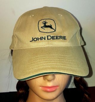 John Deere Mens Adjustable Tan Cap Baseball Cap K Products Rn 45724