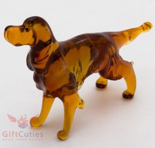 Art Blown Glass Figurine Of The Irish Setter Dog