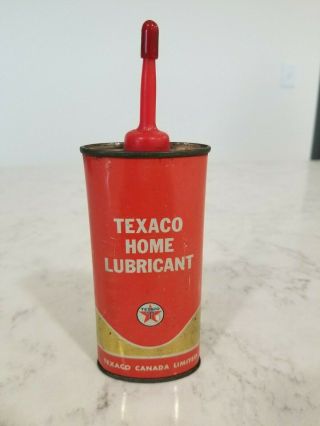 Texaco Canada Home Lubricant Oval Can