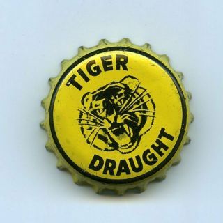 Vintage Tiger Draught Beer Bottle Cap From Australia (, Cork Backed)