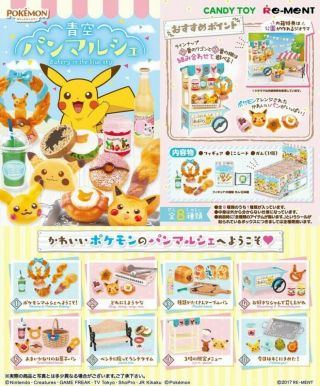 Re - Ment 203775 Pokemon Bakery In The Blue Sky 8 Figures Complete Set