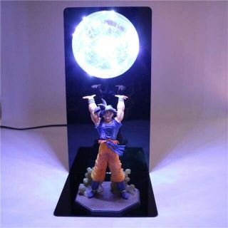 Dragon Ball Z Son Goku Genki Dama Spirit Bomb Figure Led Light Lamp Cloud Action
