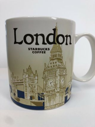 Starbucks London England Uk City Global Icon Series Coffee Mug 16oz Cup 2013