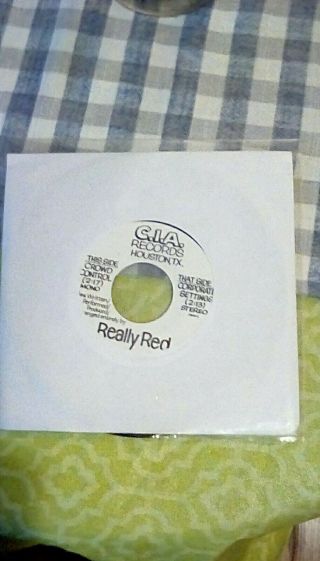 Really Red " Crowd Control B/w Corporate Settings " 7 " Vinyl,