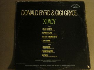 DONALD BYRD & GIGI GRYCE XTACY LP ' 74 TRIP TLP - 5016 JAZZ BOP RARE NUDE COVER 2