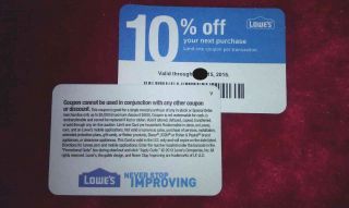 (20x) 10 Off APRIL 2020 Lowes Gift Coupons for Home Depot & Competitors Only 2