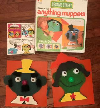 Rare Vintage Sesame Street Anything Muppets Change A Face Game Jim Hensen