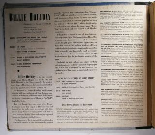 Billie Holiday DECCA A - 652 4 Record Set in Cover V/V,  PRE WAR JAZZ 78 RPM ALBUM 3