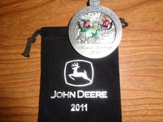 John Deere Limited Edition 2011 Pewter Christmas Ornament,  16th In Series