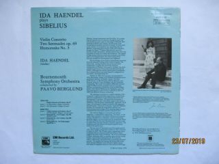 EMI stereo/quad ASD3199,  Sibelius Violin Concerto,  etc,  Ida Haendel.  Berglund,  e 3
