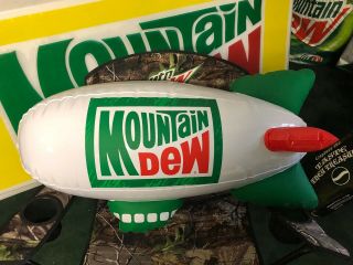 Mountain Dew Inflatable Blimp Holds Air Man Cave 30” Long Test Market Item