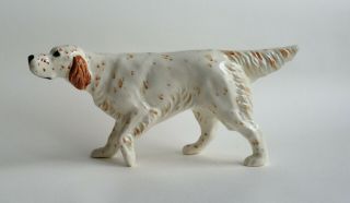 English Setter (red Speck. ) Porcelain Figurine,  Handmade,  Dog Figurine