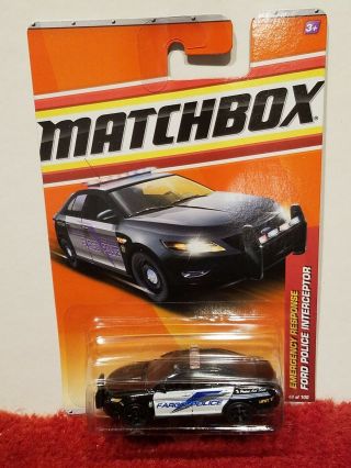 Matchbox Ford Police Interceptor 49 from 2011 emergency response series 4 units 2