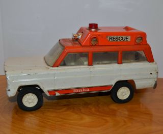 Vintage Tonka Rescue Wagoneer Ambulance Vehicle Toy 1970 