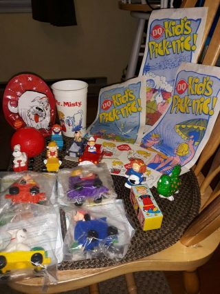 Dennis The Menace Dairy Queen Items - Train Set (mip),  Blo - Karts,  Meal Bags/cups