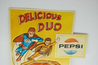 Vintage Plastic Pepsi Sign French Fries Restaurant Collectible Decor Man Cave 4