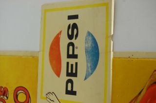 Vintage Plastic Pepsi Sign French Fries Restaurant Collectible Decor Man Cave 8