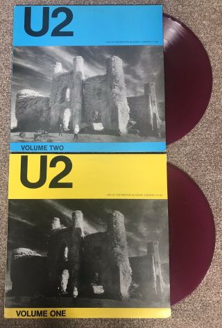 U2 Rare Vinyl Live At Brixton Academy 3 - 11 - 1984 Raspberry Vinyl