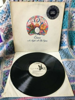 Queen Vinyl A Night At The Opera Lp Rare 1st Press Vintage Promo Emb Rhapsody