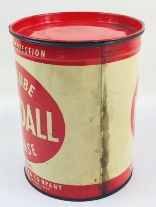FULL KENDALL,  KENLUBE GREASE 5 POUND CAN GAS & OIL ADVERTISING 138 6