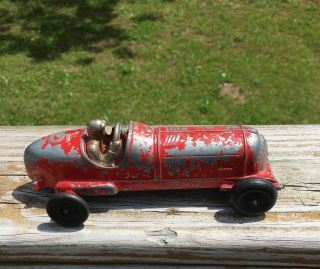 Vintage Red Metal Die Cast Hubley Kiddie Toy Race Car 5 Usa Parts