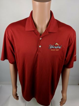 Yuengling Nike Golf Drifit Polo Shirt Adult Large Red