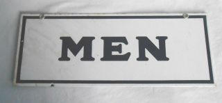 Double Sided Porcelain Enamel MEN sign men ' s room man cave restroom bathroom 2