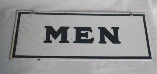 Double Sided Porcelain Enamel MEN sign men ' s room man cave restroom bathroom 3