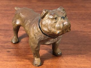 Vintage Dog Collectible 1930’s Die - Cast Metal English Bulldog Figurine Germany