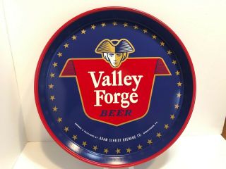 Vintage Valley Forge Beer Serving Tray 12 " Round -