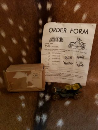 Vintage Tootsie Toy Model T - Ford 1912 Die Cast W/ Box & Order Form Rare