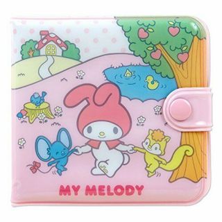 Sanrio My Melody Pink Small Wallet Square Vinyl Purse Money Case From Japan