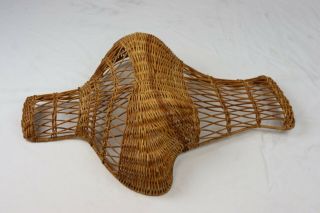 VTG Wicker Female Torso Bust Form Store Display MCM Mannequin 1970s Wall Hanging 3