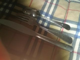 3 Vintage FORD MOTOR COMPANY Dining Room Stainless Flatware Forks,  Spoons knife 2